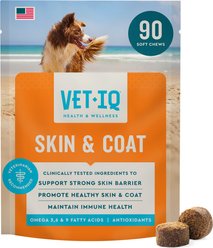 VetIQ Skin & Coat Soft Chew Supplement for Dogs, 90 count