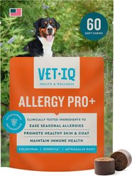 VetIQ Allergy Pro Hickory Smoke Soft Chews for Dogs, 7.4-oz, 60 count