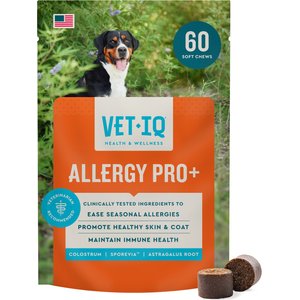 VetIQ Allergy Pro Hickory Smoke Soft Chews for Dogs, 7.4-oz, 60 count