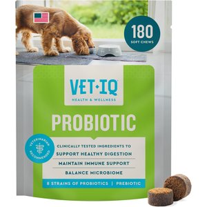 VetIQ Probiotic Soft Chew Supplement for Dogs, 180 count