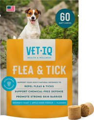 VetIQ Hickory Smoke Flavored Soft Chews Flea & Tick Support for Dogs, 60 count