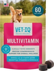 VetIQ Hickory Smoke Flavor Soft Chew Multivitamin for Dogs, 60 count