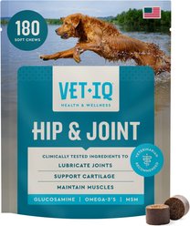 VetIQ Hip & Joint Soft Chew Joint Supplement for Dogs, 180 count