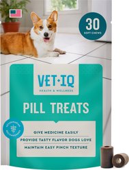 VetIQ Pill Treats Advanced Formula Soft Chews Chicken Flavored Dog Treats, 30 count