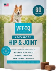 VetIQ Advanced Hip & Joint Chicken Flavored Soft Chews Dog Supplement, 60 count bag