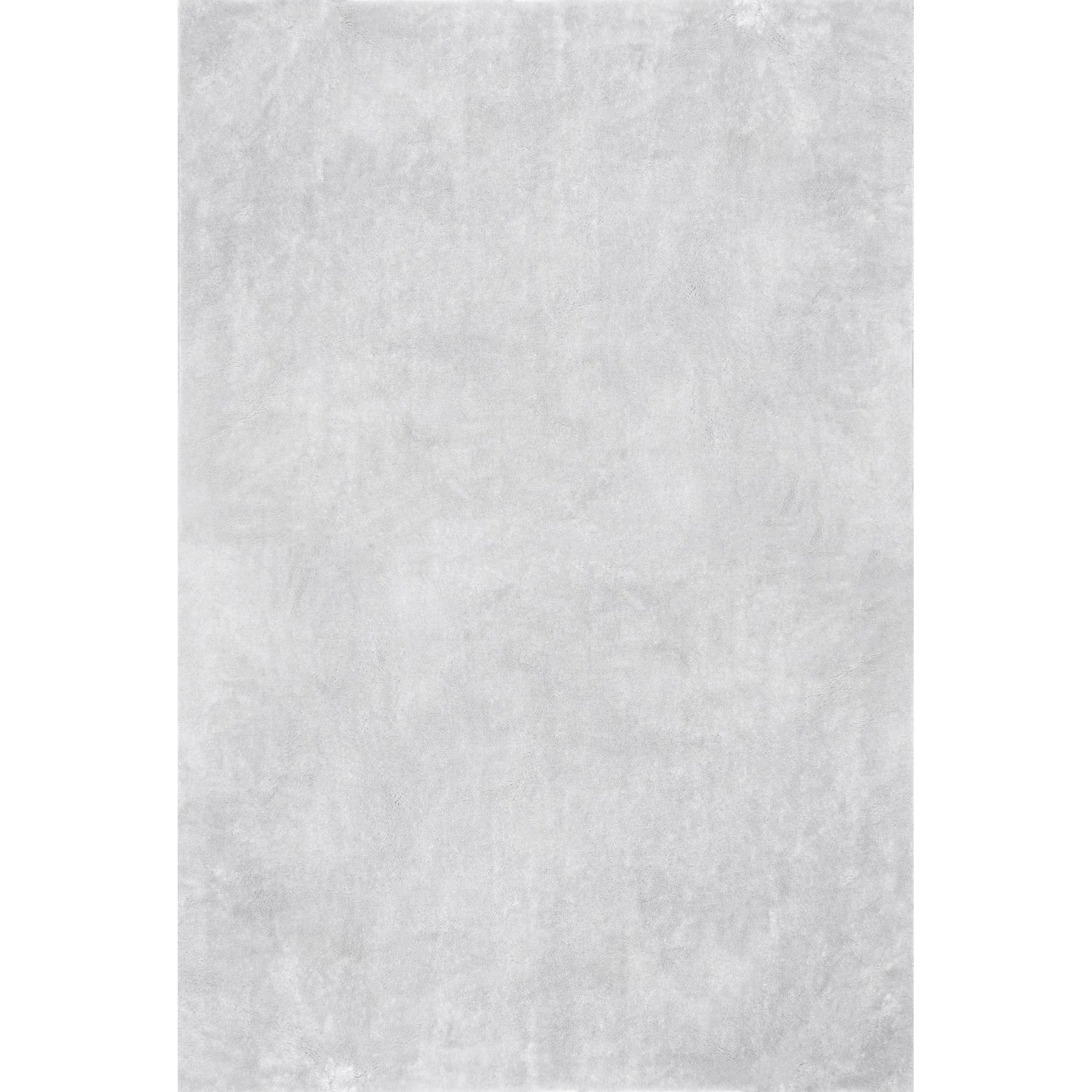 Nuloom Loni Solid Machine Washable Shag Area Rug, Light Grey, 6 x 6-ft