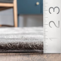 Nuloom Loni SuperiorWash Solid Machine Washable Shag Area Rug, Dark Grey, 3 x 5-ft slide 2 of 9