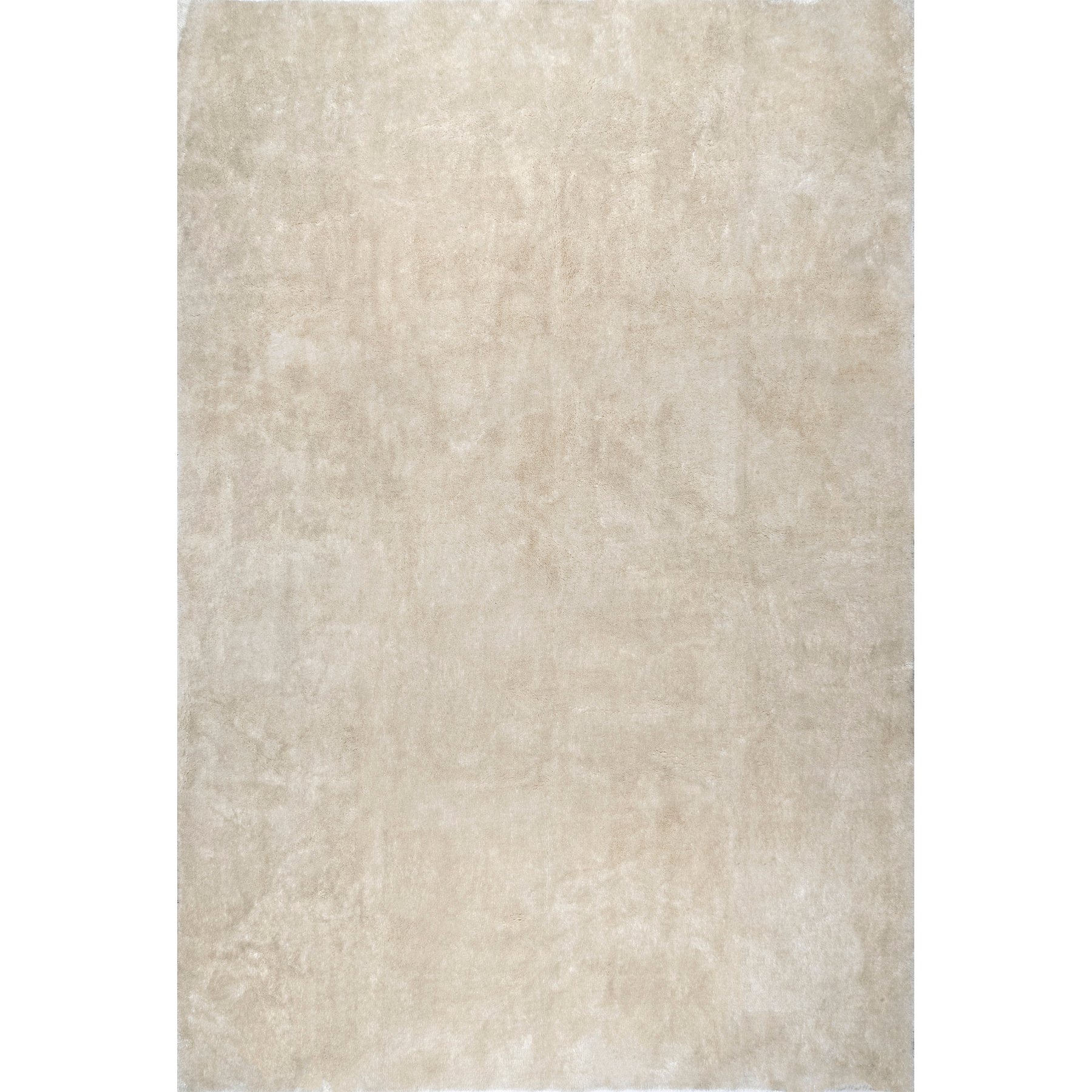Nuloom Loni Solid Machine Washable Shag Area Rug, Cream, 6 x 9-ft