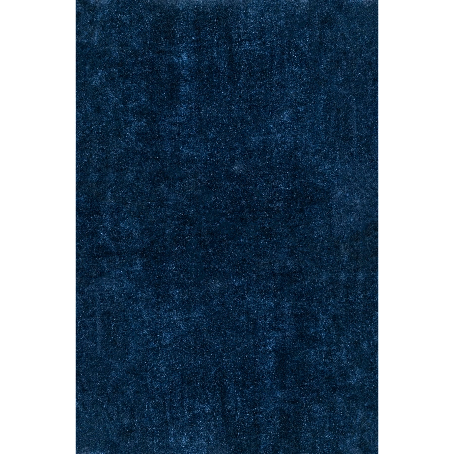 Nuloom Loni SuperiorWash Solid Machine Washable Shag Area Rug, Navy, 6-ft