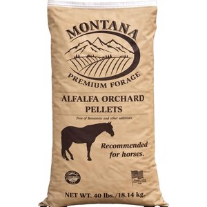 Montana Premium Forage Alfalfa Orchard Pellets Horse Feed, 40-lb bag
