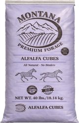 Montana Premium Forage Alfalfa Cubes Horse Feed, 40-lb bag