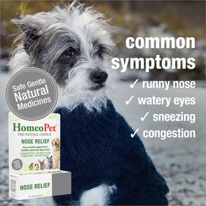 HomeoPet Nose Relief Homeopathic Medicine for Allergies & Respiratory Infections for Birds, Cats, Dogs & Small Pets, 450 drops