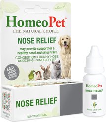 HomeoPet Nose Relief Homeopathic Medicine for Allergies & Respiratory Infections for Birds, Cats, Dogs & Small Pets, 450 drops