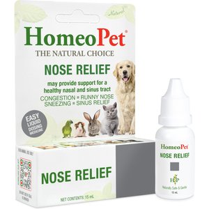 HomeoPet Nose Relief Homeopathic Medicine for Allergies & Respiratory Infections for Birds, Cats, Dogs & Small Pets, 450 drops