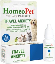 HomeoPet Travel Anxiety Dog, Cat, Bird & Small Animal Supplement, 450 drops
