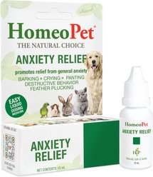 HomeoPet Anxiety Relief Dog, Cat, Bird & Small Animal Supplement, 450 drops,15-ml
