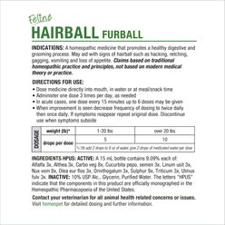 HomeoPet Feline Furball Cat Supplement, 15mL bottle slide 2 of 8