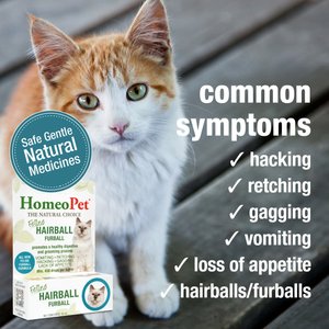 HomeoPet Feline Furball Cat Supplement, 15mL bottle