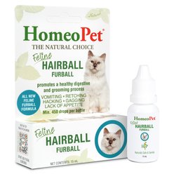 HomeoPet Feline Furball Cat Supplement, 15mL bottle