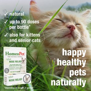 HomeoPet Feline Nose Relief Homeopathic Medicine for Nasal & Sinus Infection for Cats, 450 drops