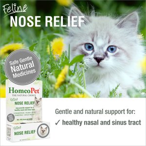 HomeoPet Feline Nose Relief Homeopathic Medicine for Nasal & Sinus Infection for Cats, 450 drops