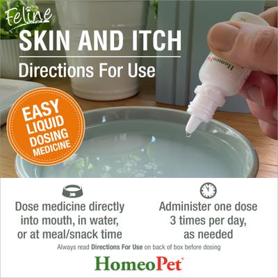 Show full view: HomeoPet Feline Skin & Itch Cat Supplement, 450 drops slide 6 of 9