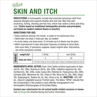 Show full view: HomeoPet Feline Skin & Itch Cat Supplement, 450 drops slide 7 of 9