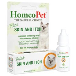 HomeoPet Feline Skin & Itch Cat Supplement, 450 drops