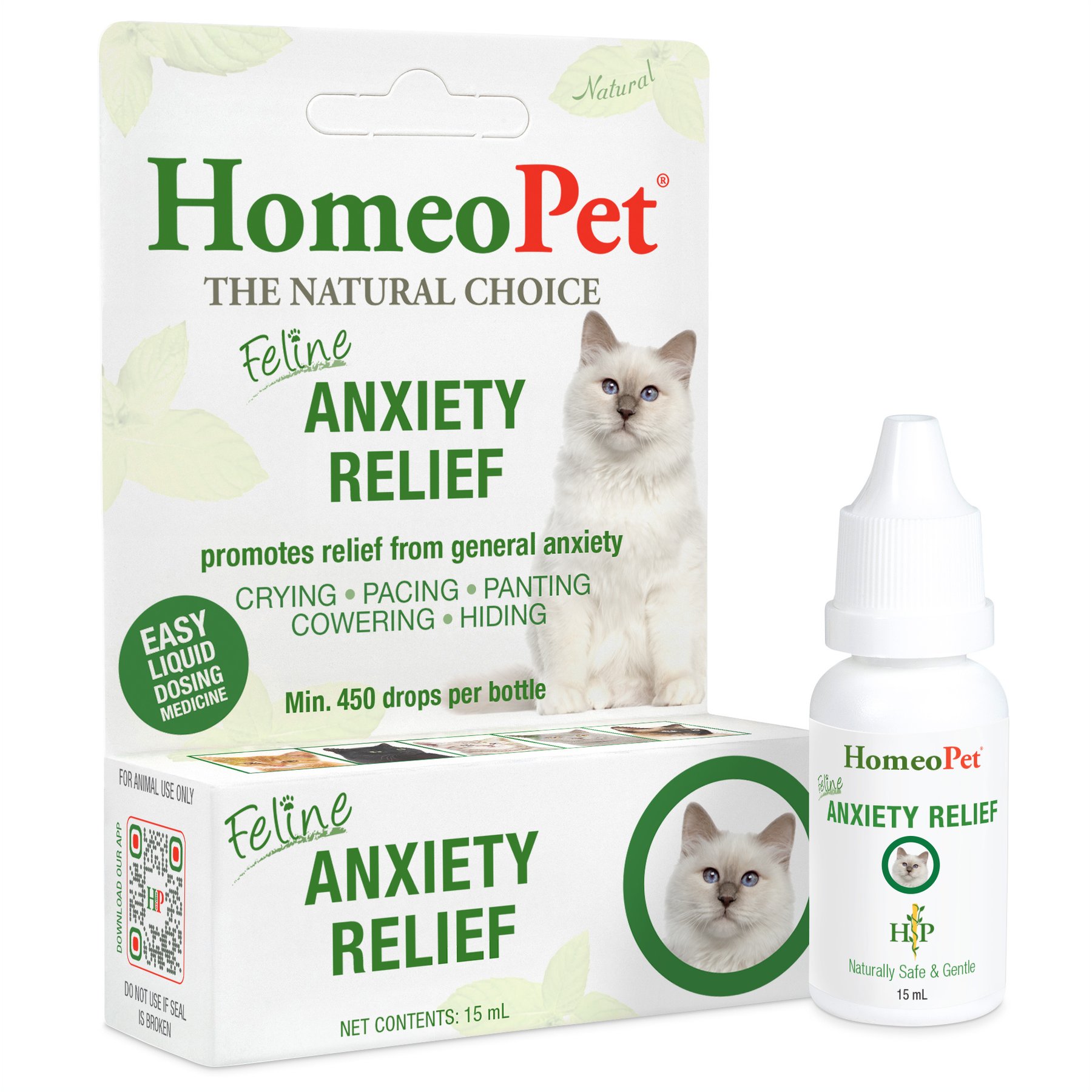 HomeoPet Feline Anxiety Relief Cat Supplement, 450 drops
