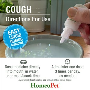 HomeoPet Cough Homeopathic Medicine for Cough Suppressant for Birds, Cats, Dogs & Small Pets, 450 drops
