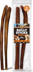 Brutus & Barnaby 12-Inch Single Ingredient High Protein & Rawhide-Free Bully Sticks Dog Chews, 2 count