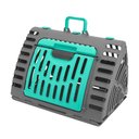 SportPet Designs Travel Master Collapsible Dog & Cat Carrier, Dark Grey & Teal, X-Large