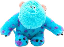 Buckle-Down Disney Monsters Inc. Furry Sulley Sitting Squeaky Plush Dog Toy, Blue