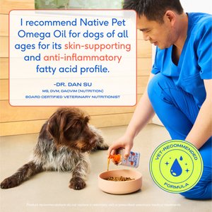 Native Pet Omega-3 Fish Oil & Alaskan Salmon Oil Skin & Coat Health Supplement for Dogs, 8-fl oz bottle