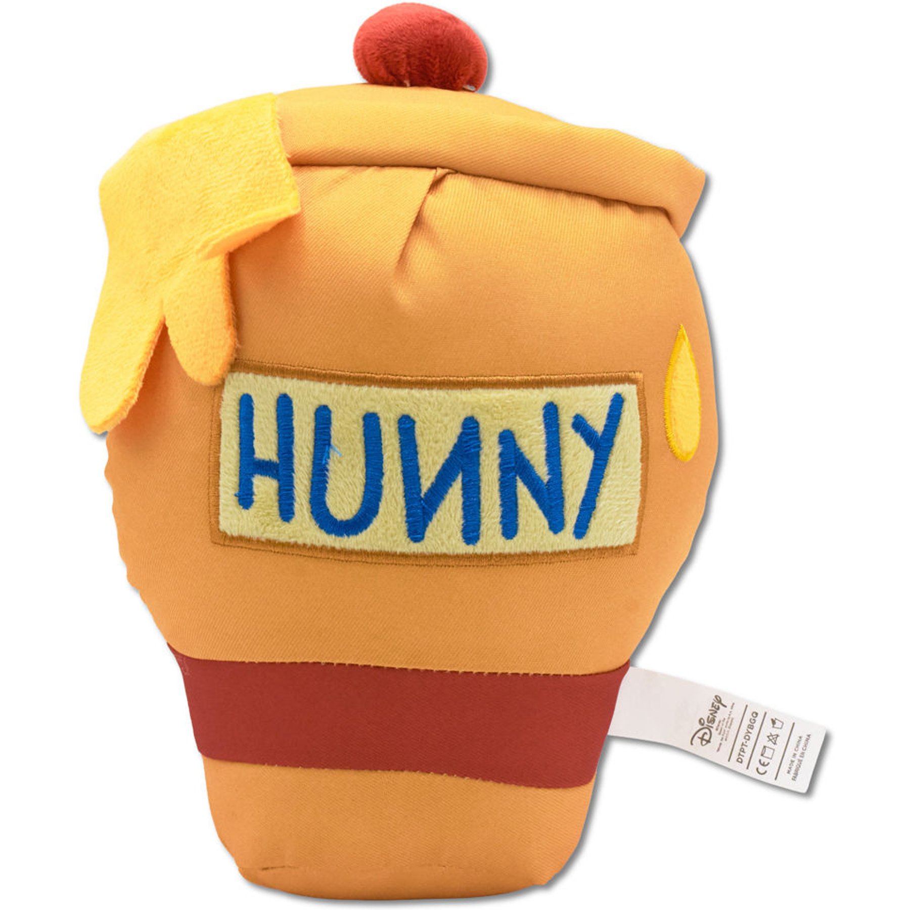 Buckle-Down Disney Winnie the Pooh Hunny Pot Squeaky Plush Dog Toy, Yellow
