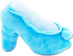 Buckle-Down Disney Cinderella Slipper Squeaky Plush Dog Toy, Light Blue