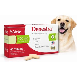 Denestra SAMe 400mg Tablet Liver & Joint Supplement for Dogs, 60 count