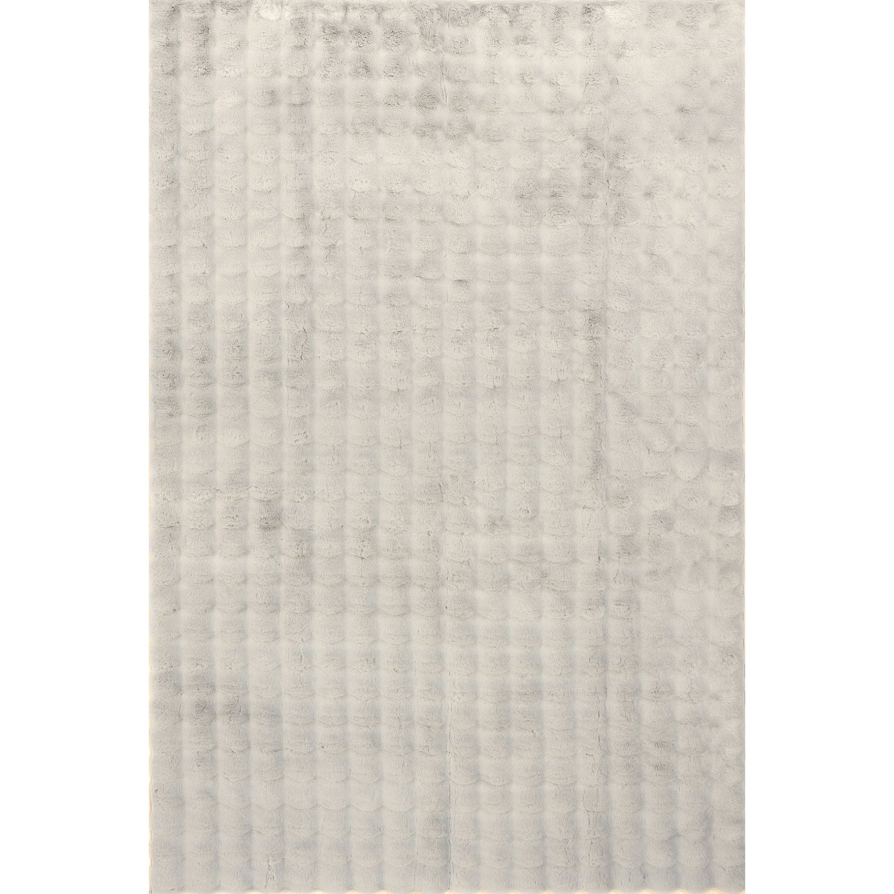Nuloom Jeni SuperiorWash Solid Faux Rabbit Machine Washable Area Rug, Grey, 7-ft 6-in x 9-ft 6-in