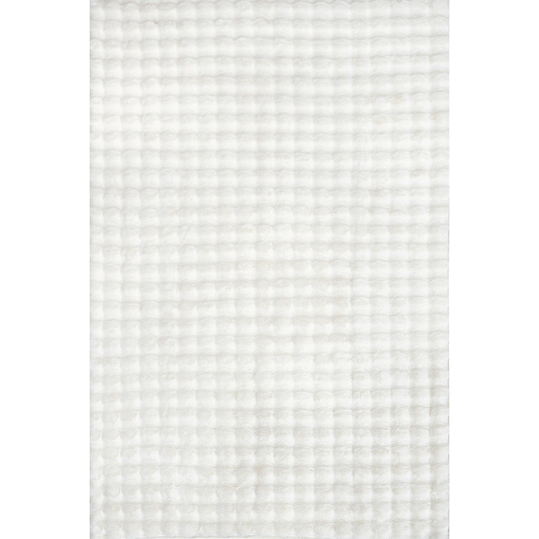 Nuloom Jeni Solid Faux Rabbit Machine Washable Area Rug, Off White, 2-ft 6-in x 6-ft