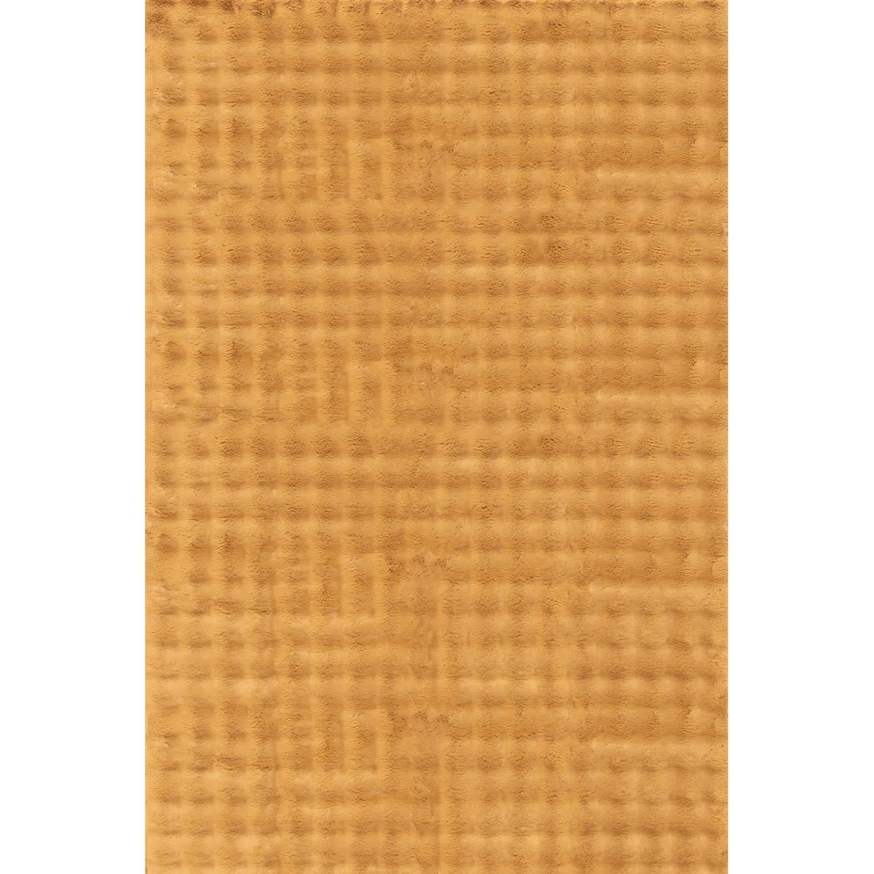 Nuloom Jeni Solid Faux Rabbit Machine Washable Area Rug, Gold, 7-ft 6-in x 9-ft 6-in