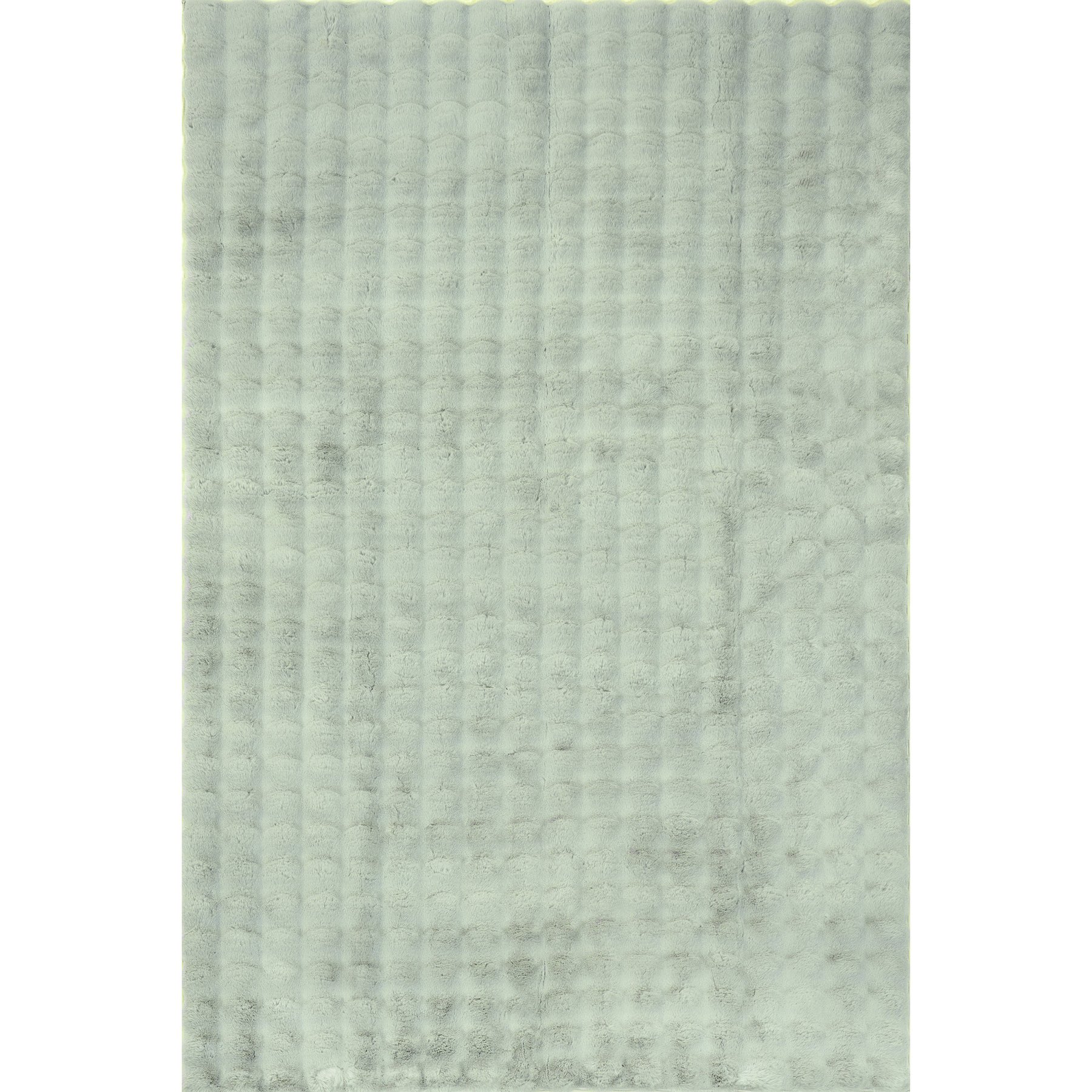 Nuloom Jeni Solid Faux Rabbit Machine Washable Area Rug, Green, 7-ft 6-in x 9-ft 6-in