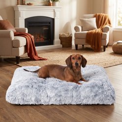 Kylinsure Plush Calming Fully Machine Washable Dog & Cat Bed Mat, Grey, Small