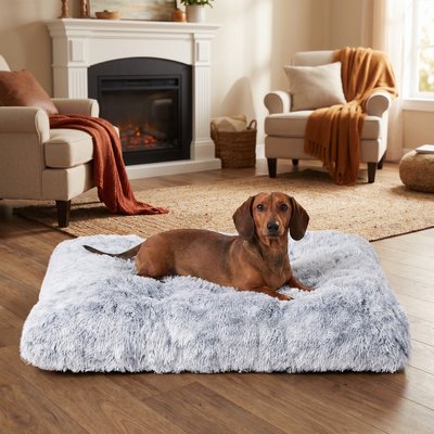 Kylinsure Kylinsure Plush Calming Fully Machine Washable Dog & Cat Bed Mat, Grey, Small
