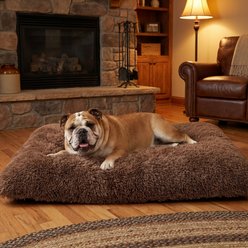 Kylinsure Plush Calming Fully Machine Washable Dog & Cat Bed Mat, Coffee, Medium