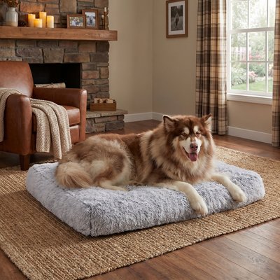 Kylinsure Kylinsure Plush Calming Fully Machine Washable Dog & Cat Bed Mat, Grey, Jumbo