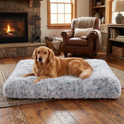 Kylinsure Plush Calming Fully Machine Washable Dog & Cat Bed Mat, Grey, X-Large