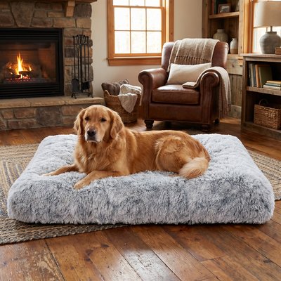 Kylinsure Kylinsure Plush Calming Fully Machine Washable Dog & Cat Bed Mat, Grey, X-Large