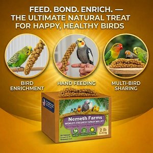 Nemeth Farms Natural Sun Dried Millet Spray Bird Food, 2-lb box