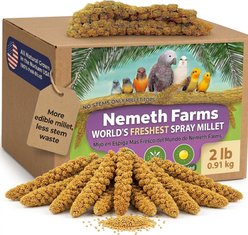 Nemeth Farms Natural Sun Dried Millet Spray Bird Food, 2-lb box