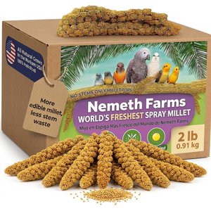 Nemeth Farms Natural Sun Dried Millet Spray Bird Food, 2-lb box